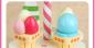 Preview: Großhandel B2B Eis Set Dessert Simulierter Eiscreme Stand aus Holz